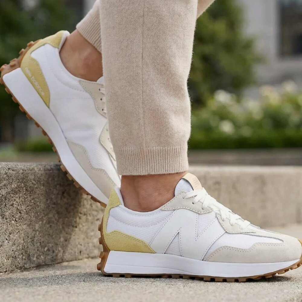 New Balance 327 Casual "2025" Womens Sneakers Shoes White Citrus Yellow size 7 - Picture 7 of 7